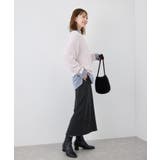 【3サイズ展開】裏起毛ボンディングジョーゼットアイラインスカート | ROPE' PICNIC | 詳細画像3