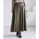 カーキー(36) | シンセティックレザーフレアロングスカート | ROPE' PICNIC