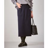 ネイビー(40) | ジャージーアイラインスカート | ROPE' PICNIC