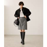 ラメカルゼラップ風金ボタンミニスカート | ROPE' PICNIC | 詳細画像4 