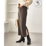 カーキー系(38) | トタンテレコ Iラインリブニットスカート | ROPE' PICNIC