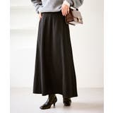 ブラック(01) | ポンチフレアイージースカート/セットアップ対応 | ROPE' PICNIC