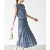 グリーン系(35) | フレンチスリーブニットプリーツワンピース | ROPE' PICNIC