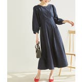 ネイビー(40) | ウエストタックデニムロングワンピース | ROPE' PICNIC