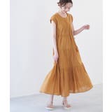 キャメル(25) | 【WEB限定カラー:パープル,レンガ】INDIAティアードワンピース | ROPE' PICNIC