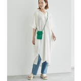 オフホワイト(15) | INDIAコットンリネン後ろねじりワンピース | ROPE' PICNIC