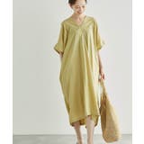 イエロー系(81) | INDIAコットンリネン後ろねじりワンピース | ROPE' PICNIC