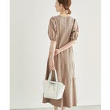 キャメル系(26) | オーガニックコットン袖布帛ニットワンピース | ROPE' PICNIC