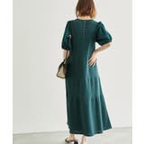 グリーン(30) | オーガニックコットン袖布帛ニットワンピース | ROPE' PICNIC