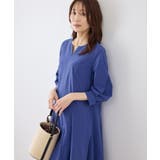 ブルー(44) | 7分袖リラックスワンピース | ROPE' PICNIC