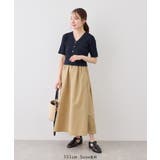 メタル釦布帛ドッキングハーフスリーブニットワンピース | ROPE' PICNIC | 詳細画像20 