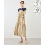ベージュ(27) | ナイロンビスチェドッキングカットワンピース/UVカット・接触冷感 | ROPE' PICNIC