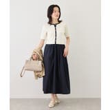 キーネック布帛ドッキングカットワンピース | ROPE' PICNIC | 詳細画像18