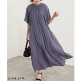 ブルー(44) | 【emur】バックスリットギャザーワンピース | ROPE' PICNIC