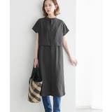 チャコール(06) | 【WEB限定】2WAY/レイヤード風シャツフレンチワンピース | ROPE' PICNIC