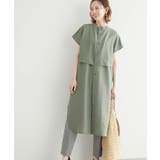 カーキ(36) | 【WEB限定】2WAY/レイヤード風シャツフレンチワンピース | ROPE' PICNIC