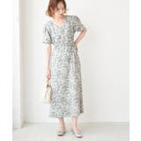 ブルー(44) | 【WEB限定】ニュアンス柄ワンピース | ROPE' PICNIC