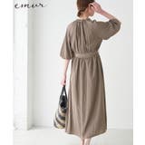 ブラウン(22) | 【emur】ギャザーカラーワンピース | ROPE' PICNIC