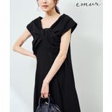 ネイビー(40) | 【emur/エミュール】ドレープデザインワンピース | ROPE' PICNIC