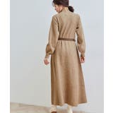 ブラウン(22) | リサイクルポリAラインニットワンピース | ROPE' PICNIC