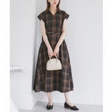 ネイビー系(41) | ウエストタックチェックアソートワンピース | ROPE' PICNIC