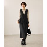 【新色追加】レイヤード風ペプラムジャンパースカート | ROPE' PICNIC | 詳細画像3