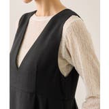 【新色追加】レイヤード風ペプラムジャンパースカート | ROPE' PICNIC | 詳細画像33