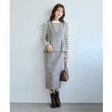 グレー(07) | 【新色追加】レイヤード風ペプラムジャンパースカート | ROPE' PICNIC