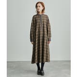 【WEB限定】配色バンドカラーチェックシャツワンピース | ROPE' PICNIC | 詳細画像2 