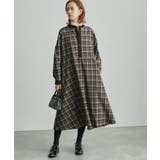 グリーン系(35) | 【WEB限定】配色バンドカラーチェックシャツワンピース | ROPE' PICNIC