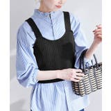 ブラック(01) | ワイドリブニットビスチェ | ROPE' PICNIC