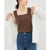 ブラウン(20) | スクエアネックニットタンクトップ | ROPE' PICNIC