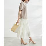 セットアップ対応 フロントホックハーフスリーブブラウス | ROPE' PICNIC | 詳細画像13