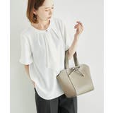 ホワイト(10) | 【WEB限定カラー:ベージュ,ピンク】ボウタイフウタックハーフスリーブ | ROPE' PICNIC