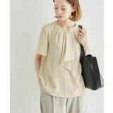 ベージュ(27) | 【WEB限定カラー:ベージュ,ピンク】ボウタイフウタックハーフスリーブ | ROPE' PICNIC