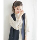 ベージュ(27) | シャーリングフリルブラウス | ROPE' PICNIC