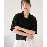 ブラック(01) | フリンジジャガードシャツ | ROPE' PICNIC