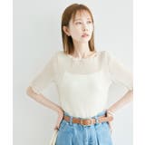 ホワイト(10) | ドットシアーブラウス | ROPE' PICNIC