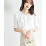 ホワイト系(11) | ボウタイハーフスリーブブラウス | ROPE' PICNIC
