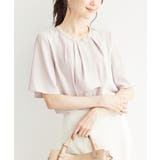 ピンク(63) | ボウタイハーフスリーブブラウス | ROPE' PICNIC