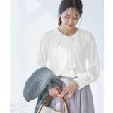 【2サイズ展開】メタルボタン配色ボウタイ風ブラウス/通勤対応 | ROPE' PICNIC | 詳細画像3