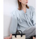ブルー(44) | ラッフルリボンデザインシャツ | ROPE' PICNIC