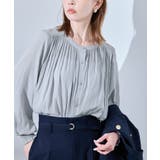 割繊ギャザーブラウス | ROPE' PICNIC | 詳細画像1 