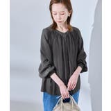 割繊ギャザーブラウス | ROPE' PICNIC | 詳細画像4 