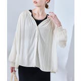 オフホワイト(15) | 割繊ギャザーブラウス | ROPE' PICNIC