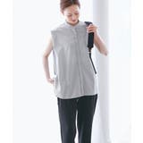 【UVカット・接触冷感・イージーケア】バンドカラーノースリーブシャツ/通勤対応 | ROPE' PICNIC | 詳細画像12 