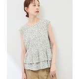 小花柄ティアードゼロスリーブブラウス | ROPE' PICNIC | 詳細画像8 