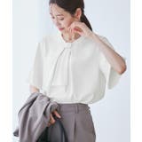 メタルパーツフロントフリルタイブラウス/通勤対応 | ROPE' PICNIC | 詳細画像10 