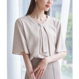 メタルパーツフロントフリルタイブラウス/通勤対応 | ROPE' PICNIC | 詳細画像14 