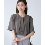 メタルパーツフロントフリルタイブラウス/通勤対応 | ROPE' PICNIC | 詳細画像4 